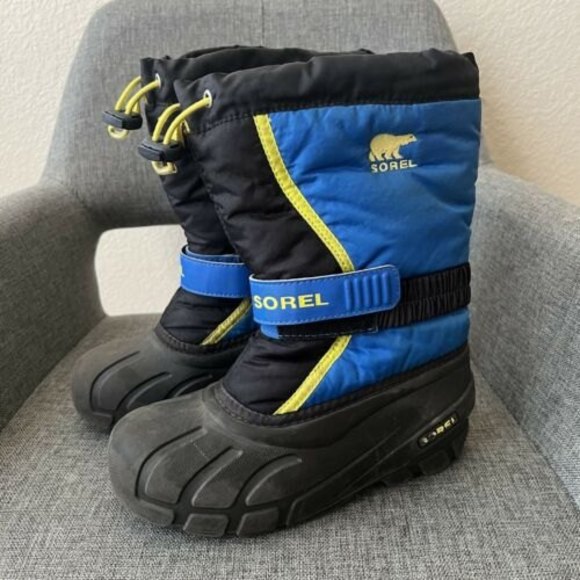 Sorel Other - Sorel Kids Unisex Snow Boots Size 2 Blue Black SB01